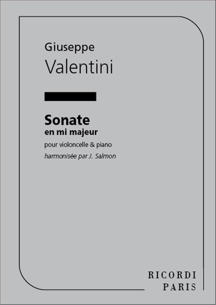 Sonate En Mi Violoncelle Et Piano (Salmon